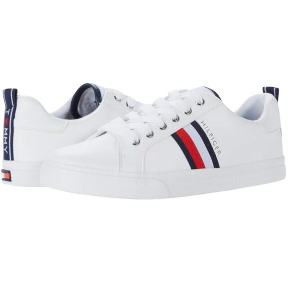 Tommy Hilfiger Landon Striped Sneaker US Women’s 10 Medium New in Box MSRP $59 - Picture 1 of 11